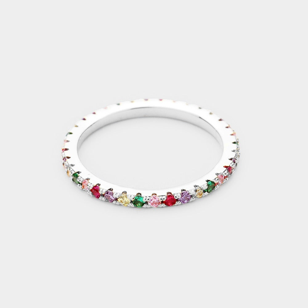 Multicolour Zircone Ring