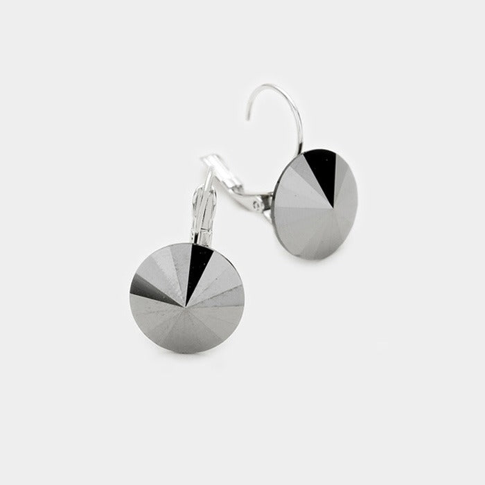 Genuine Austrian Round Crystal Earrings