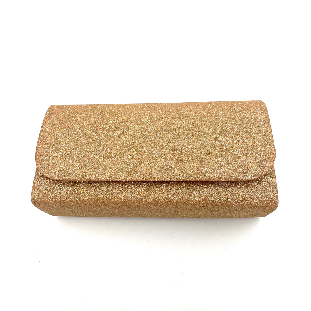 Rose gold evening clutch bag