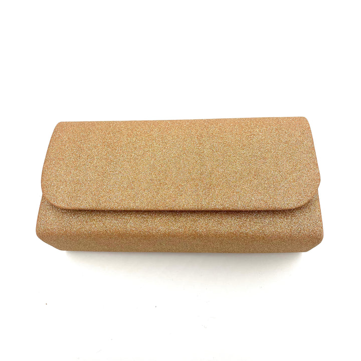 Rose gold evening clutch bag