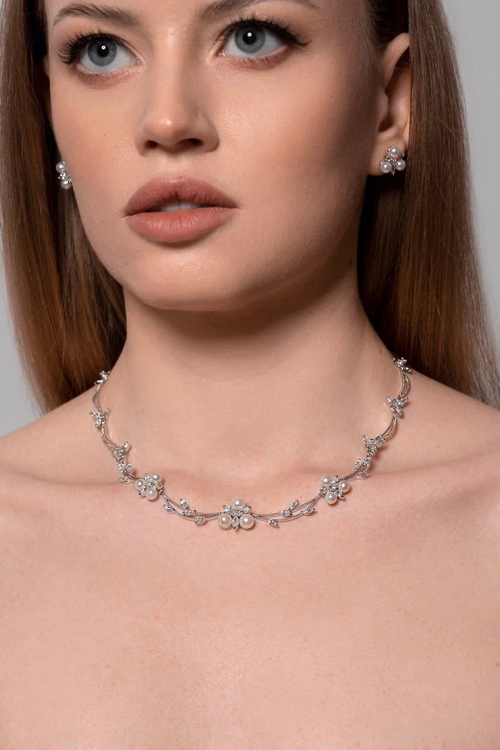 Classic Cubic zircone with pearls set