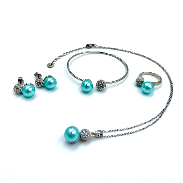 Elegant Turquosie pearl set