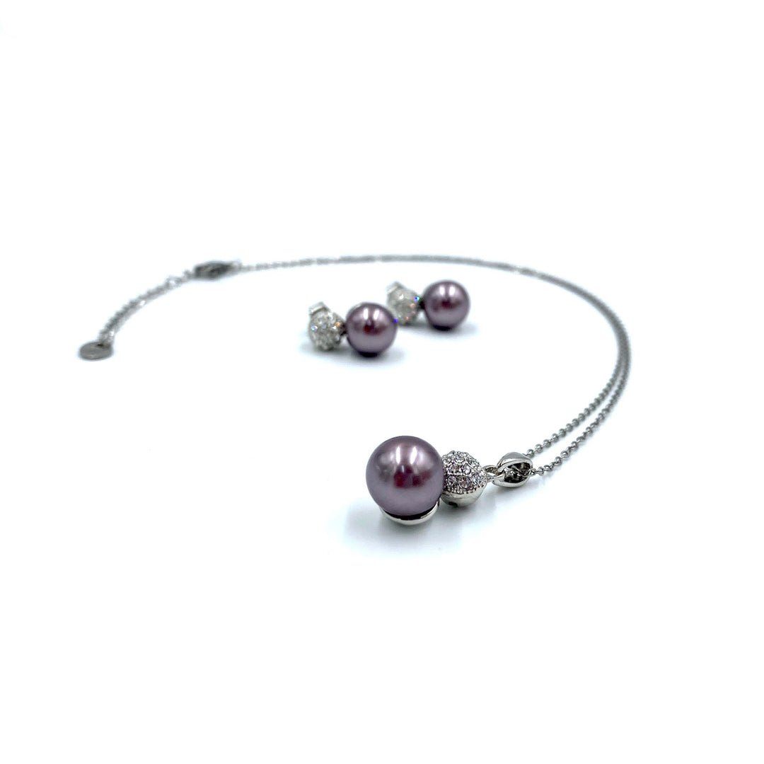 Elegant mauve pearl set