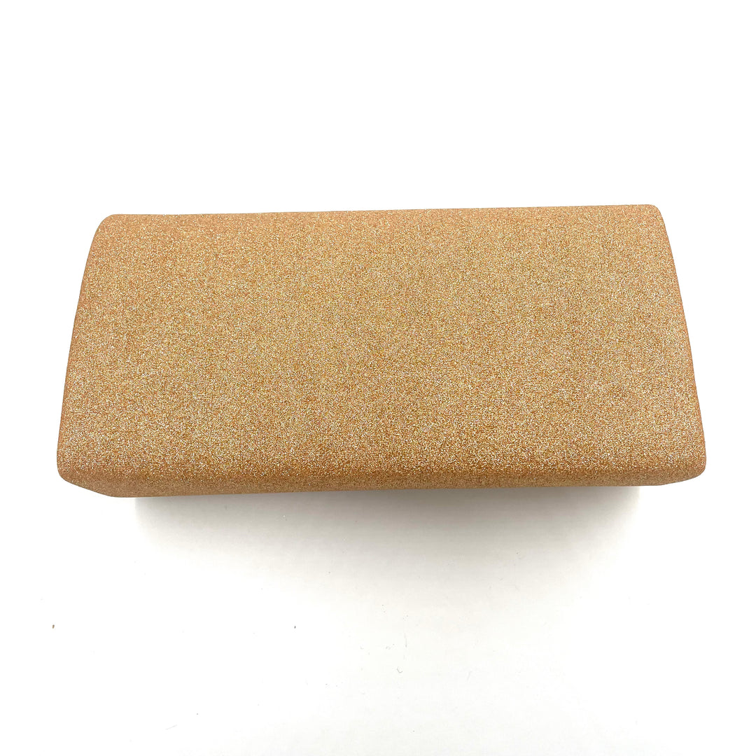 Rose gold evening clutch bag