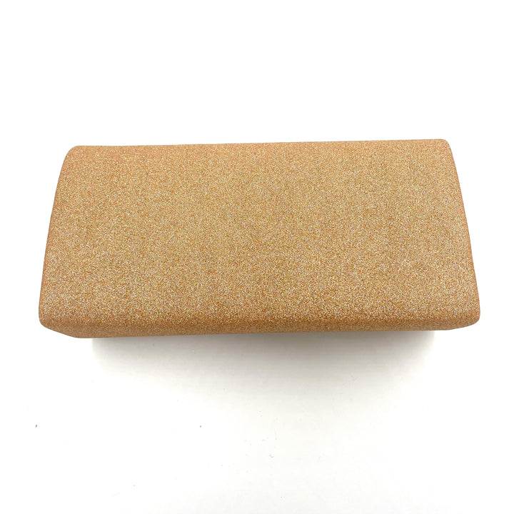 Rose gold evening clutch bag