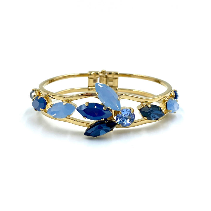 Blue tones Swarovski crystals bangle