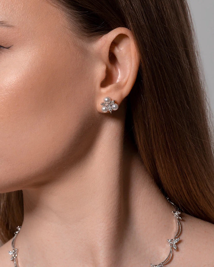 Classic Cubic zircone with pearls set