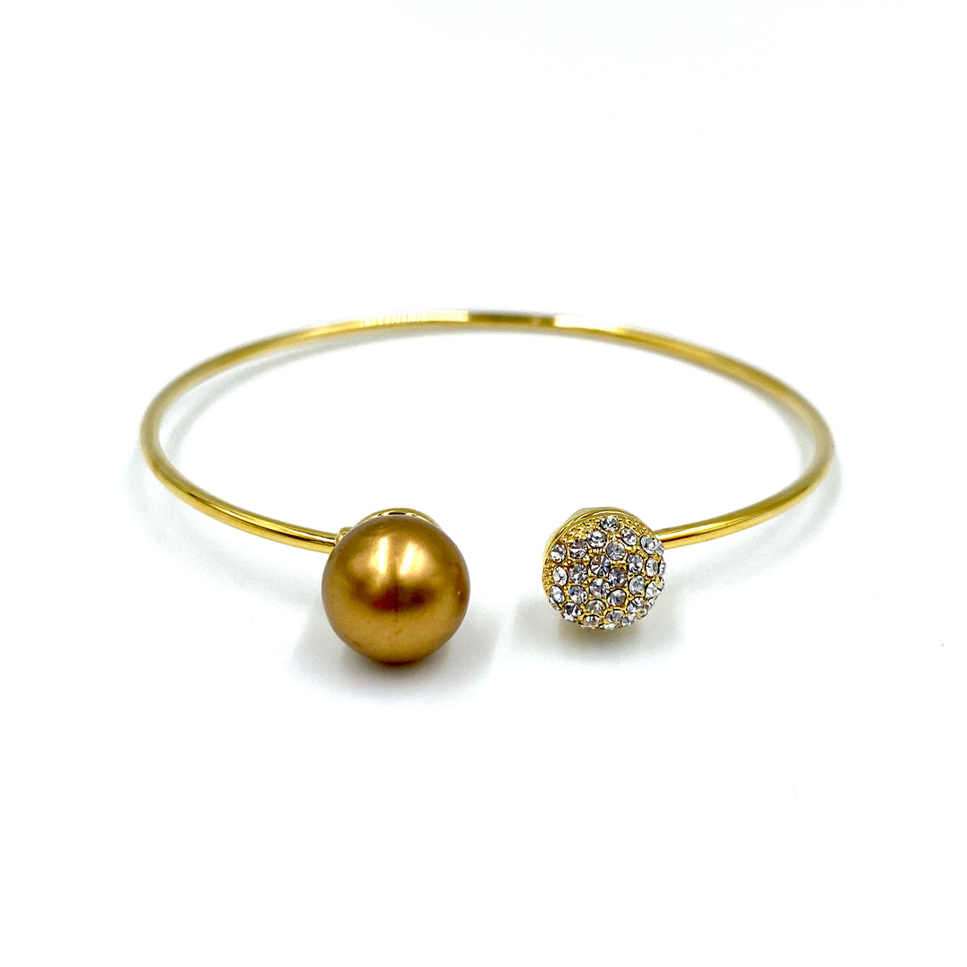 Bronze pearl gold plated set