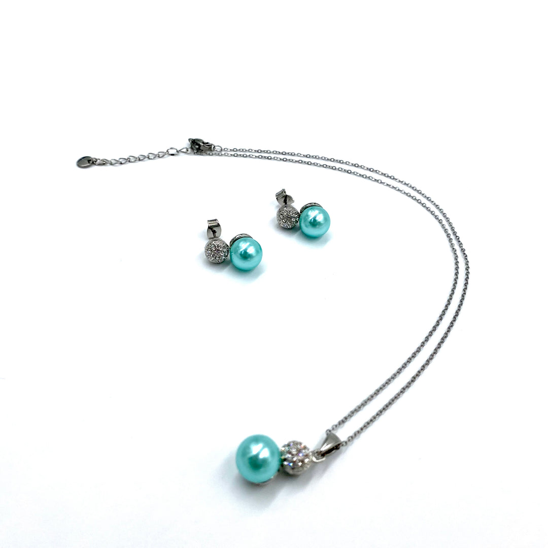 Elegant Turquosie pearl set