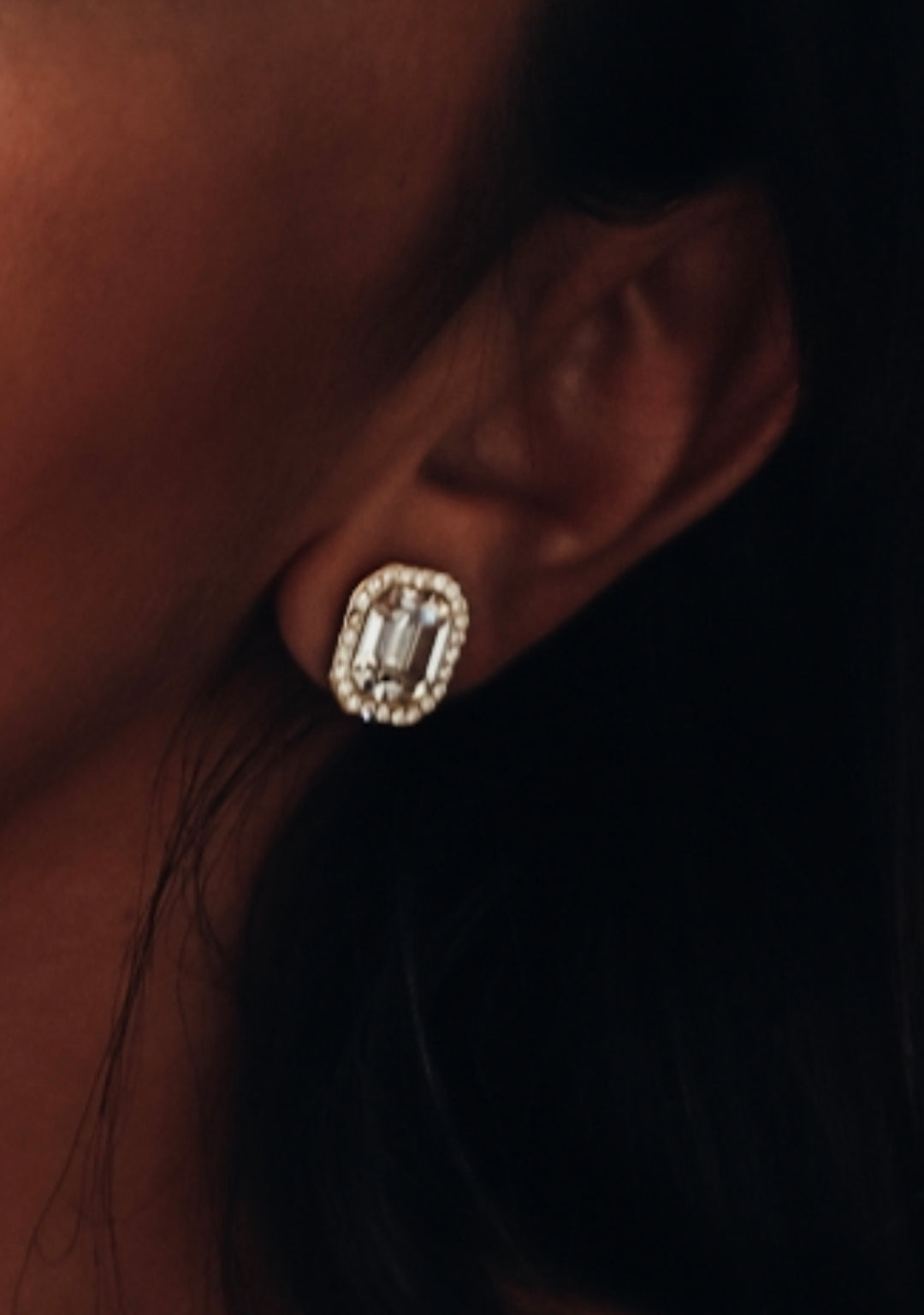 Swarovski Crystal Square Pendant Set