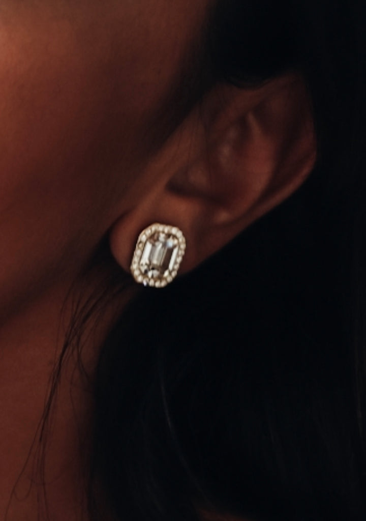 Swarovski Crystal Square Pendant Set