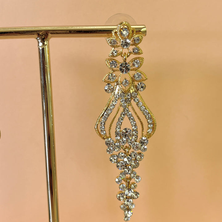Swarovski crystals gold plated earrings