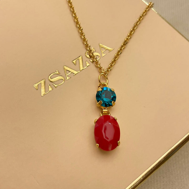 Turquoise & coral