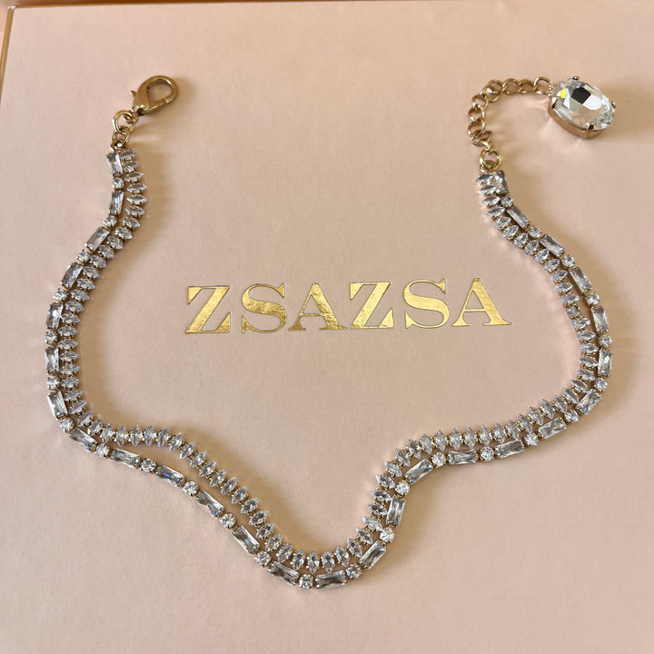 Swarovski crystals marquise and baguette choker