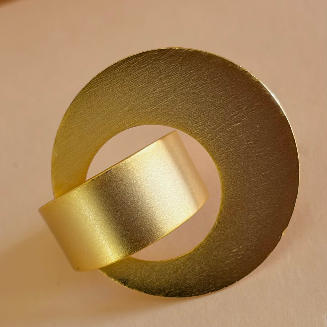 Handmade Orbit Circle Gold Ring | Gold Plated | ZsaZsa