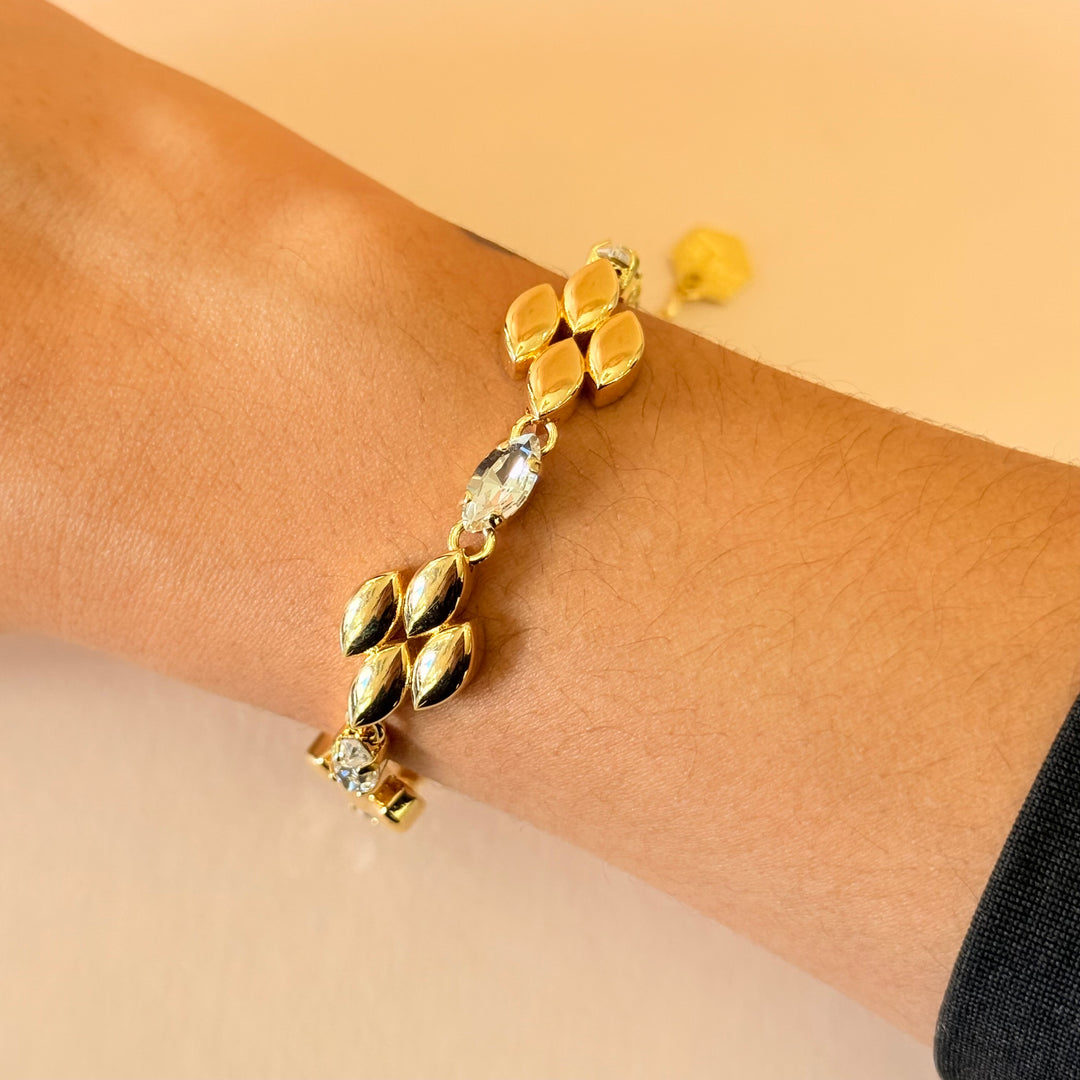 Marquise Swarovski crystals earrings and bracelet