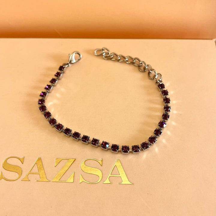 Purple preciosa crystals bracelet