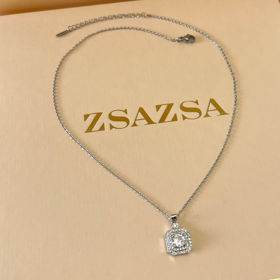 Silver zircone set