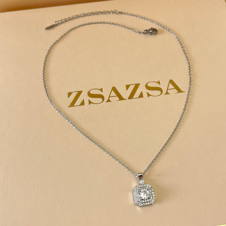 Silver zircone set