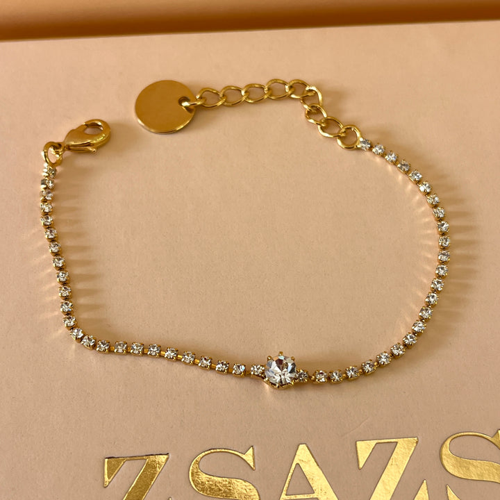 Preciosa crystals gold plated bracelet