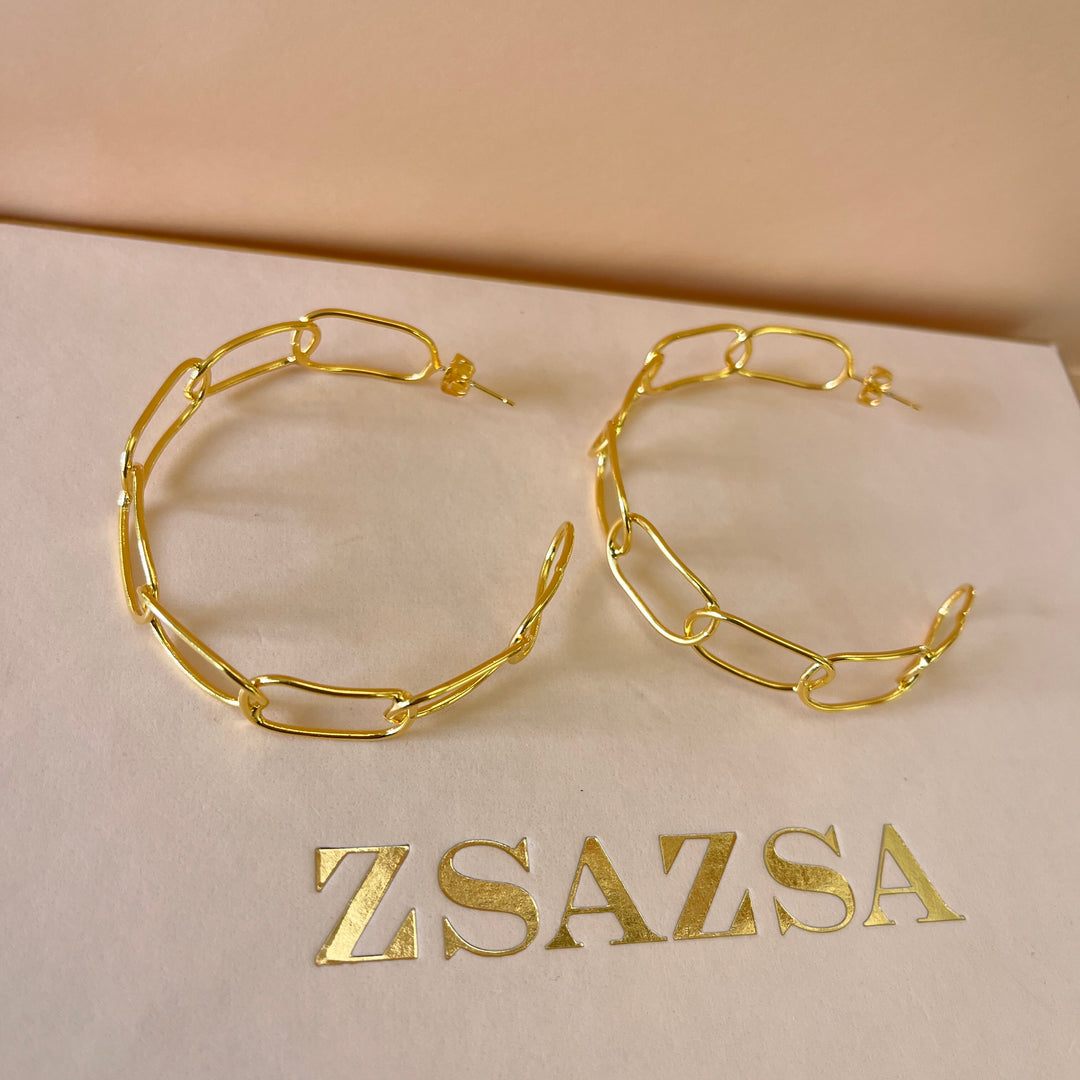 Gold handmade hoops