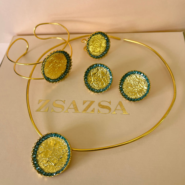 Handmade verdemar gold plated set