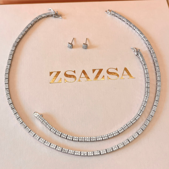 Classic zircone Sterling silver set