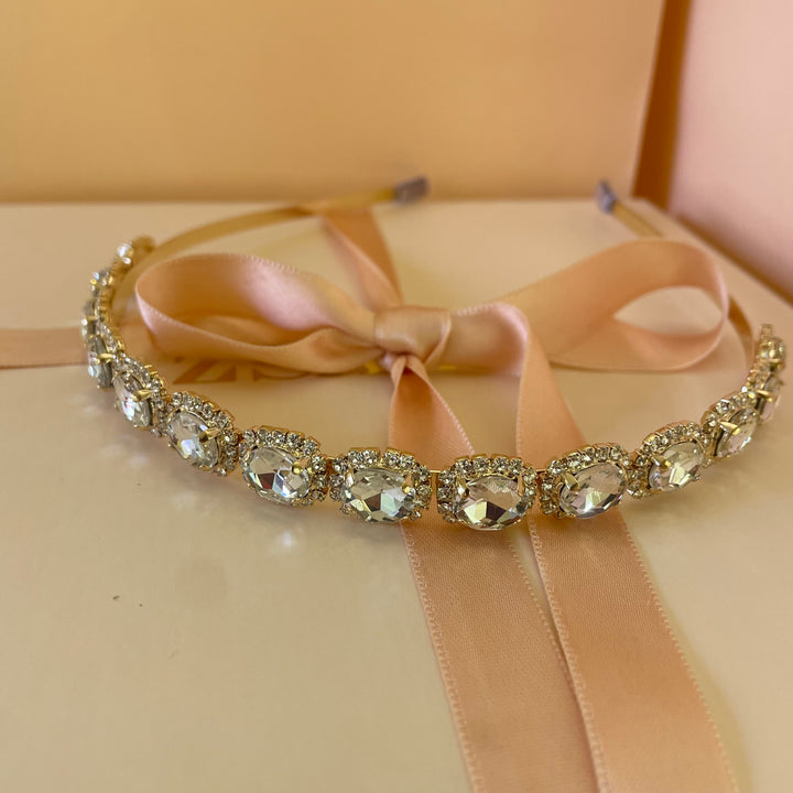 Oval stone headband