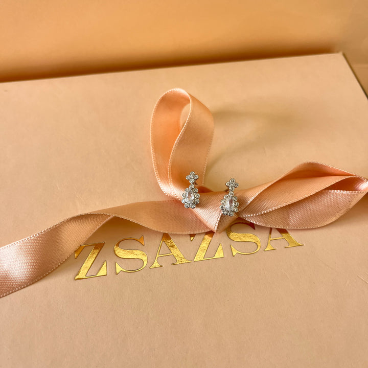 Teardrop zircone Sterling silver set