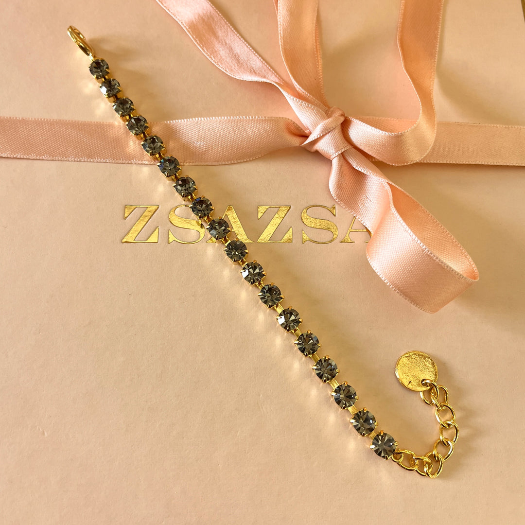 Grey preciosa crystals bracelet