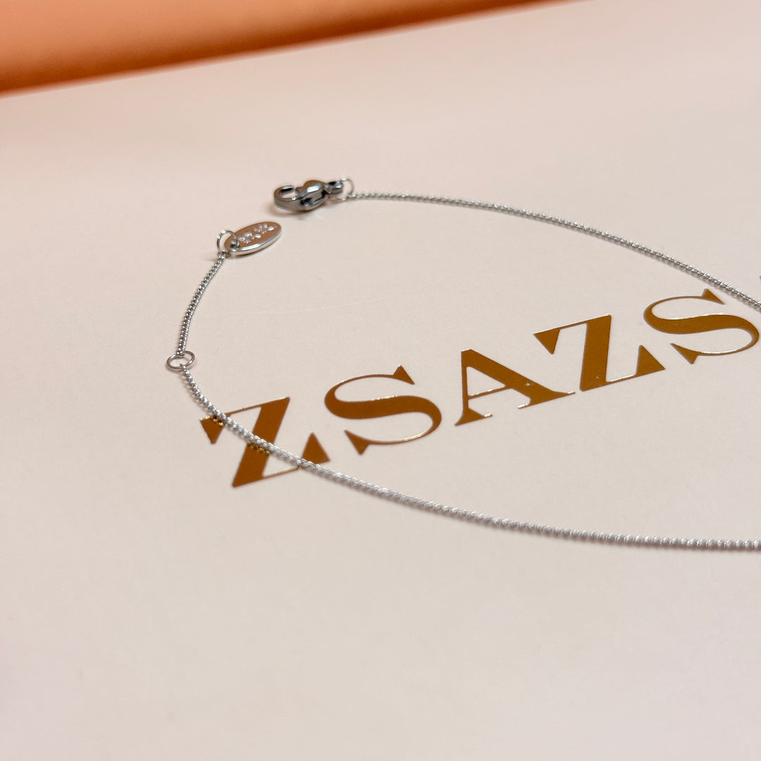 Dainty zircone silver bracelet