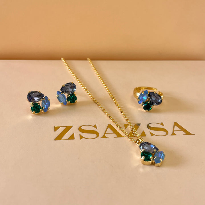 Multicolour Swarovski crystals set
