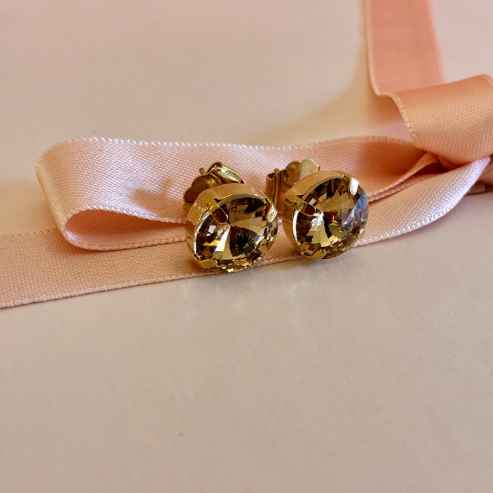 Bronze Swarovski crystals studs