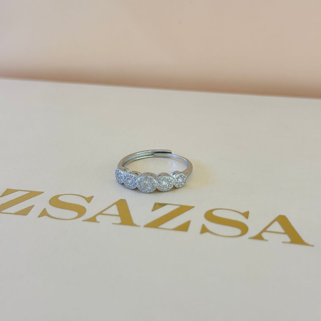 Dainty zircone sterling silver set