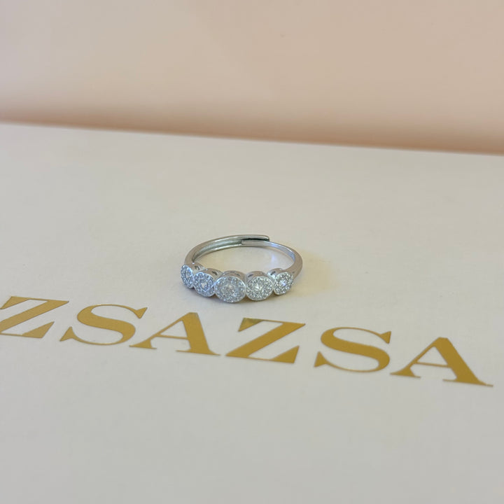 Dainty zircone sterling silver set