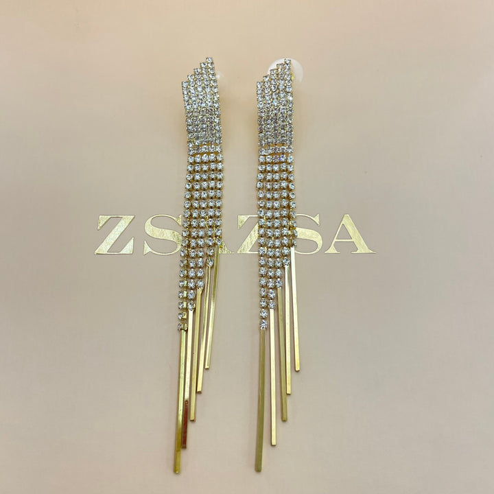 Long fringe earrings