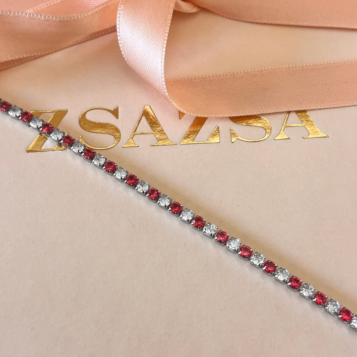 Fuchsia zircone bracelet