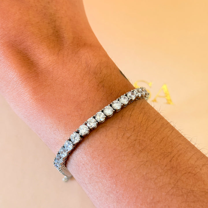 Tennis zircone silver bracelet