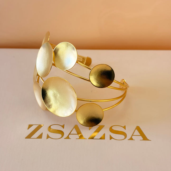 Handmade Full Circles Gold Set | Gold Plated | ZsaZsa