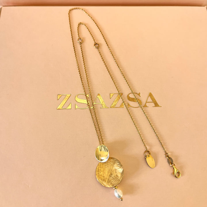 Gold plated Sterling silver Set with fresh water pearls