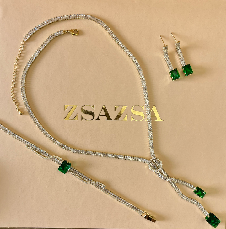 Baguette zircone set