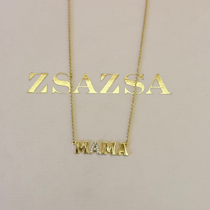 Zircone mama gold plated pendant