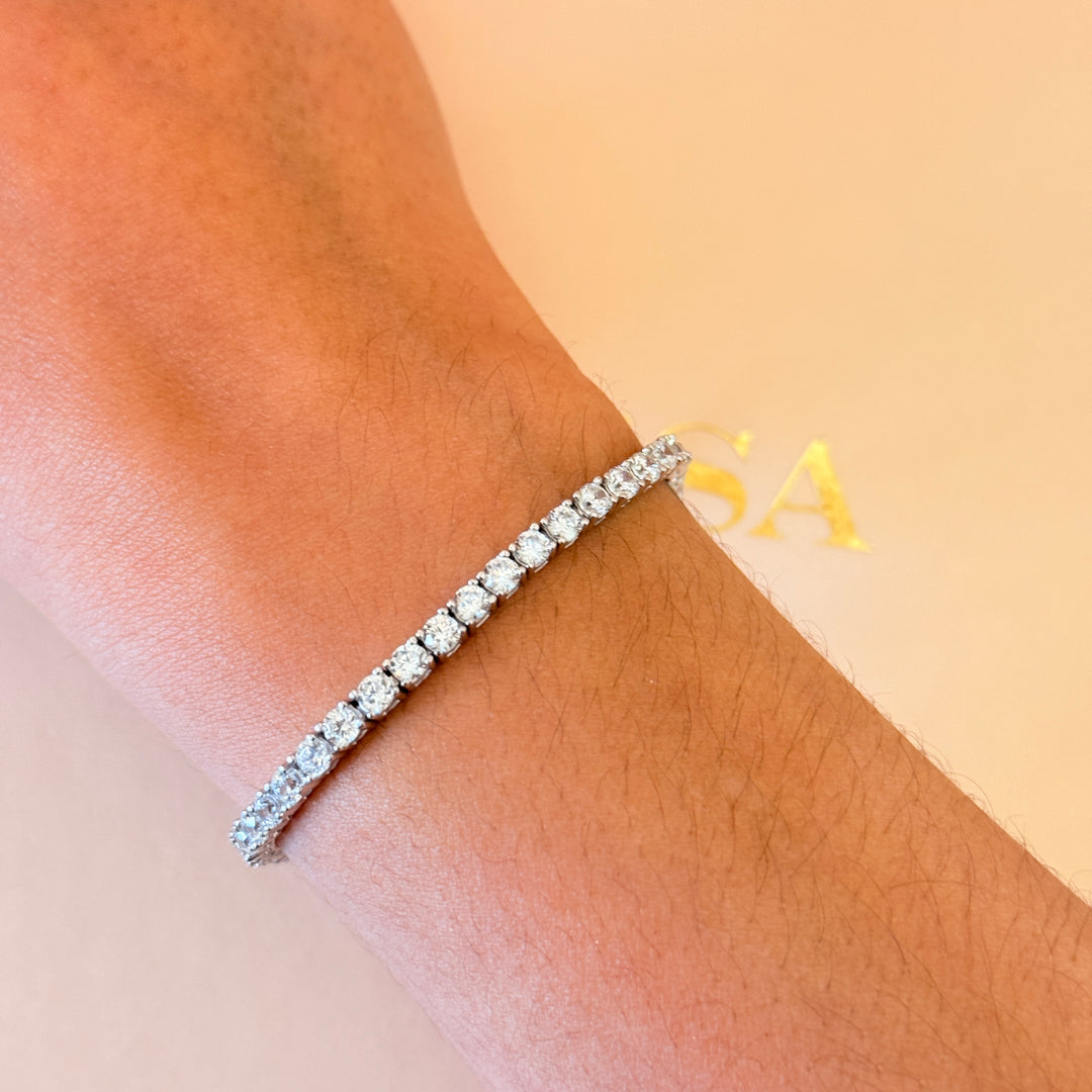 Tennis zircone sterling silver bracelet