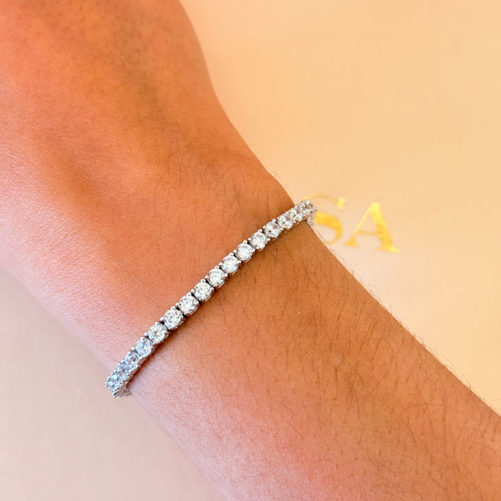 Tennis zircone sterling silver bracelet