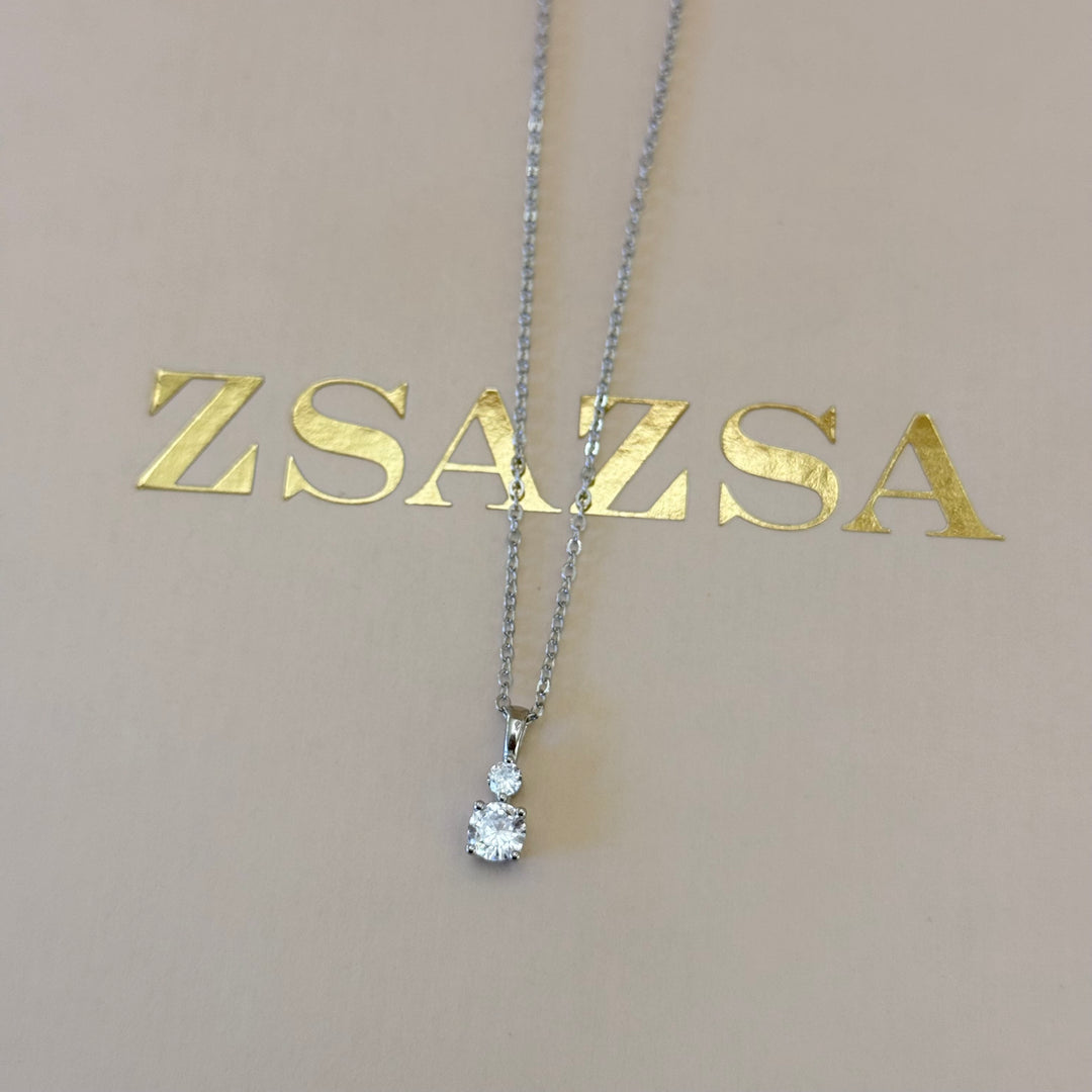 Dainty zircone sterling silver set