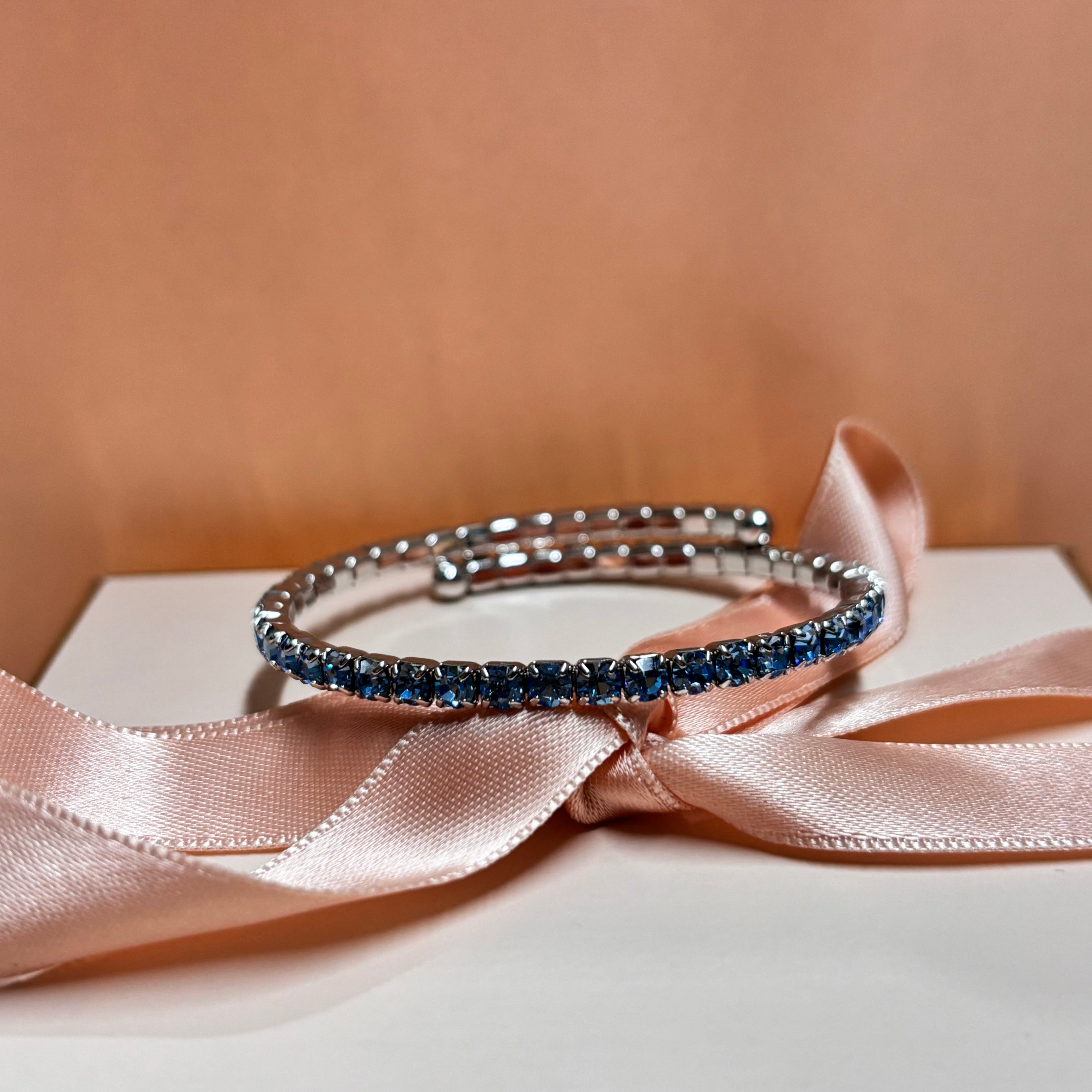 Dainty light blue bangle