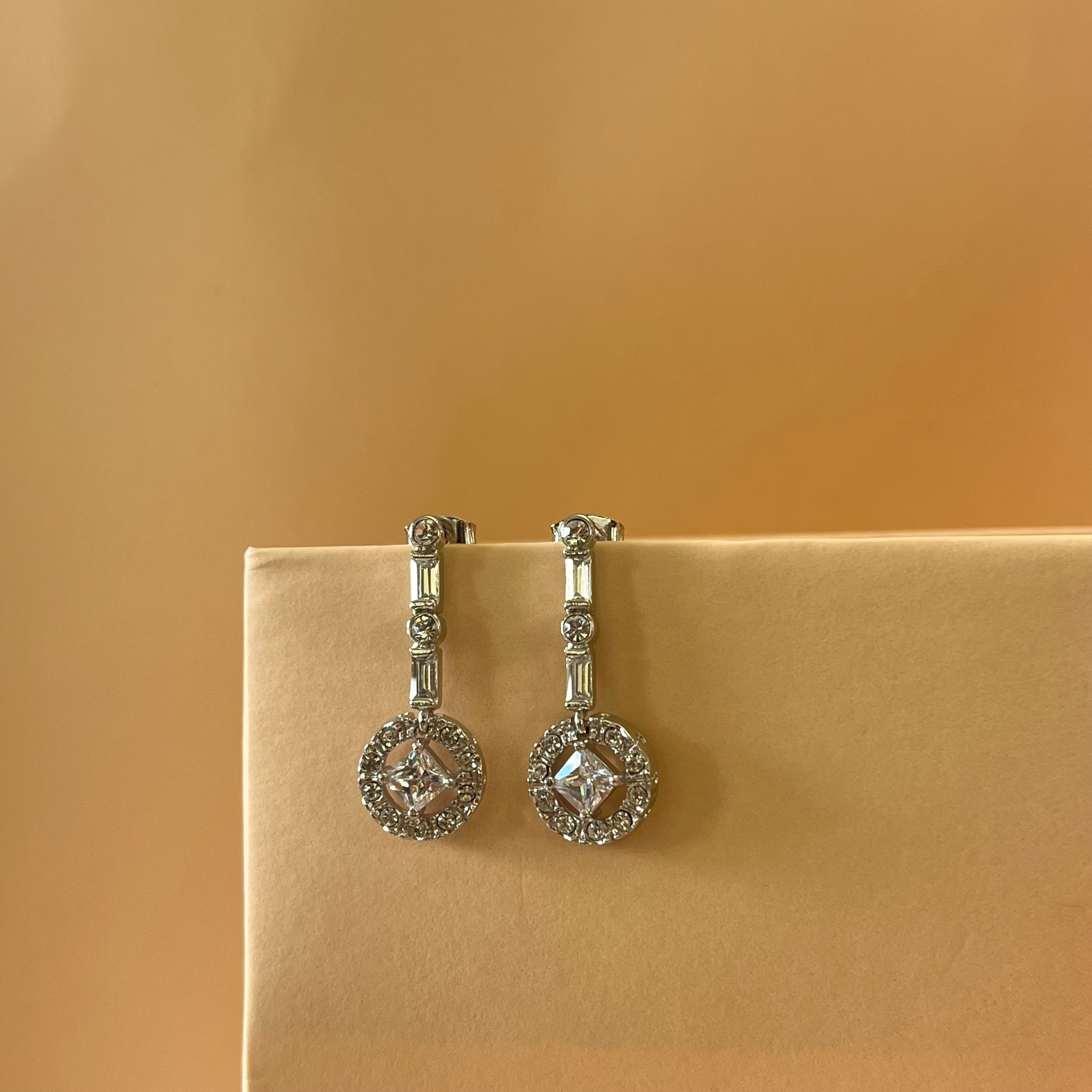 Silver zircone earrings