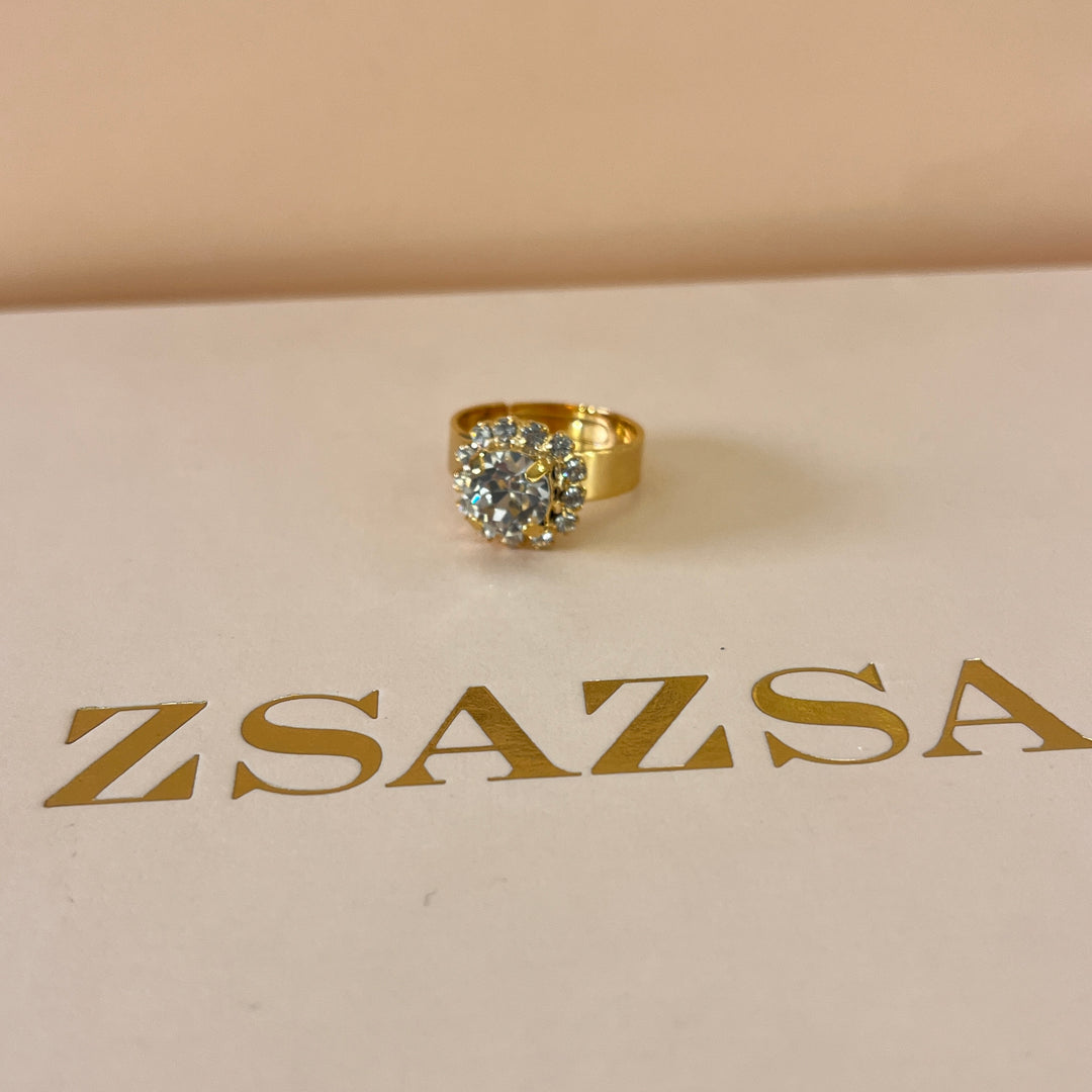 Preciosa crystals flower gold plated set