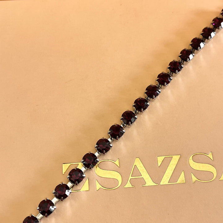 Purple preciosa crystals bracelet