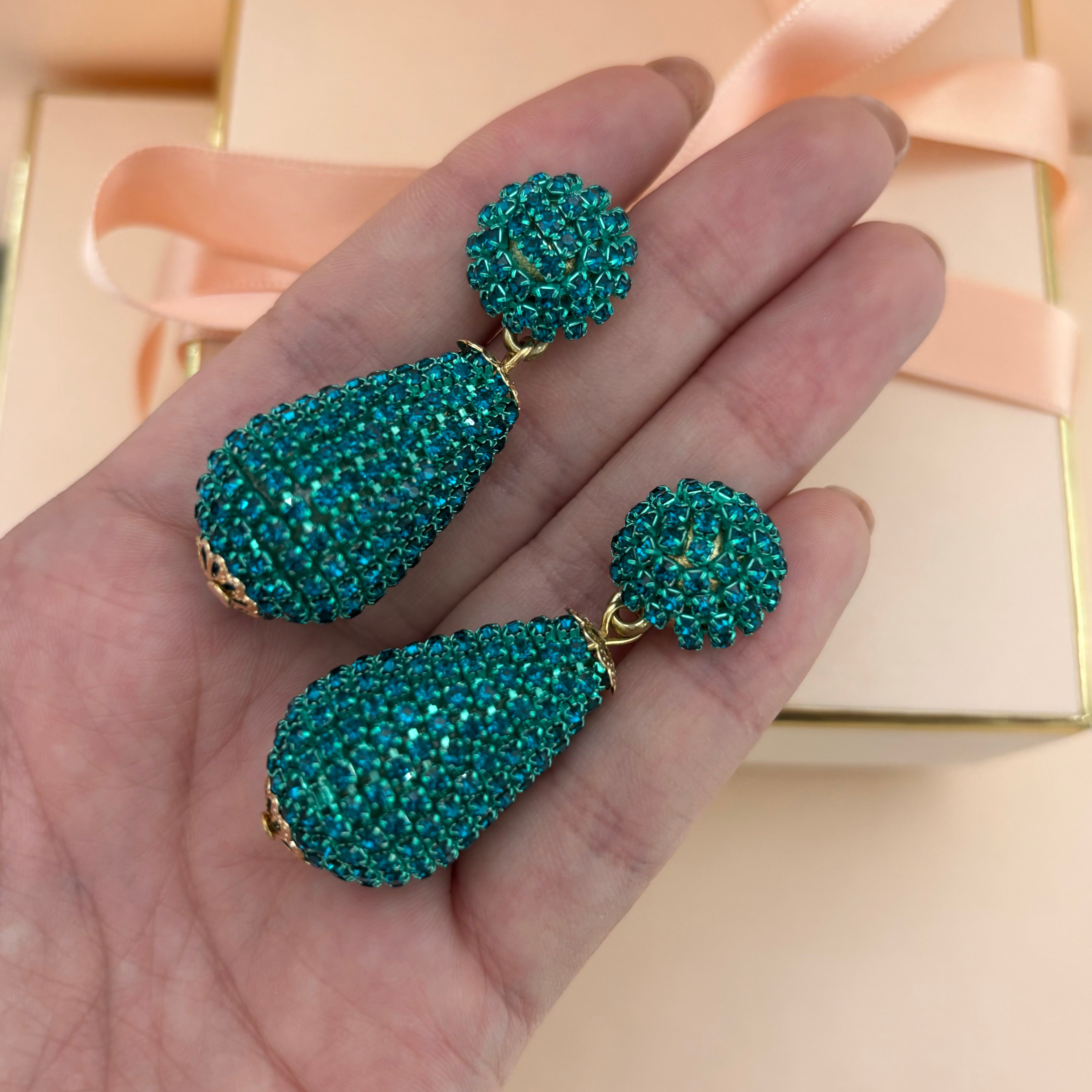 Green earrings